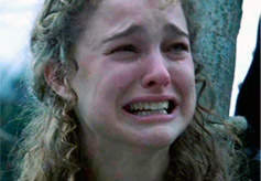 Natalie Portman crying