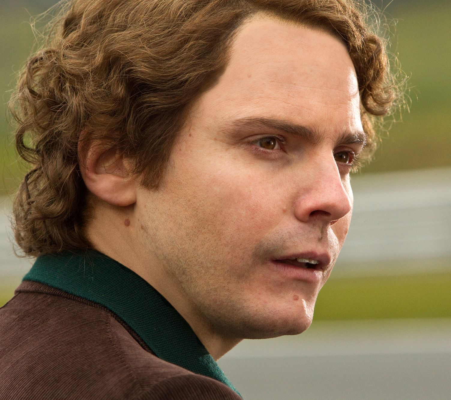 Close-up of Daniel Brühl as Niki Lauda