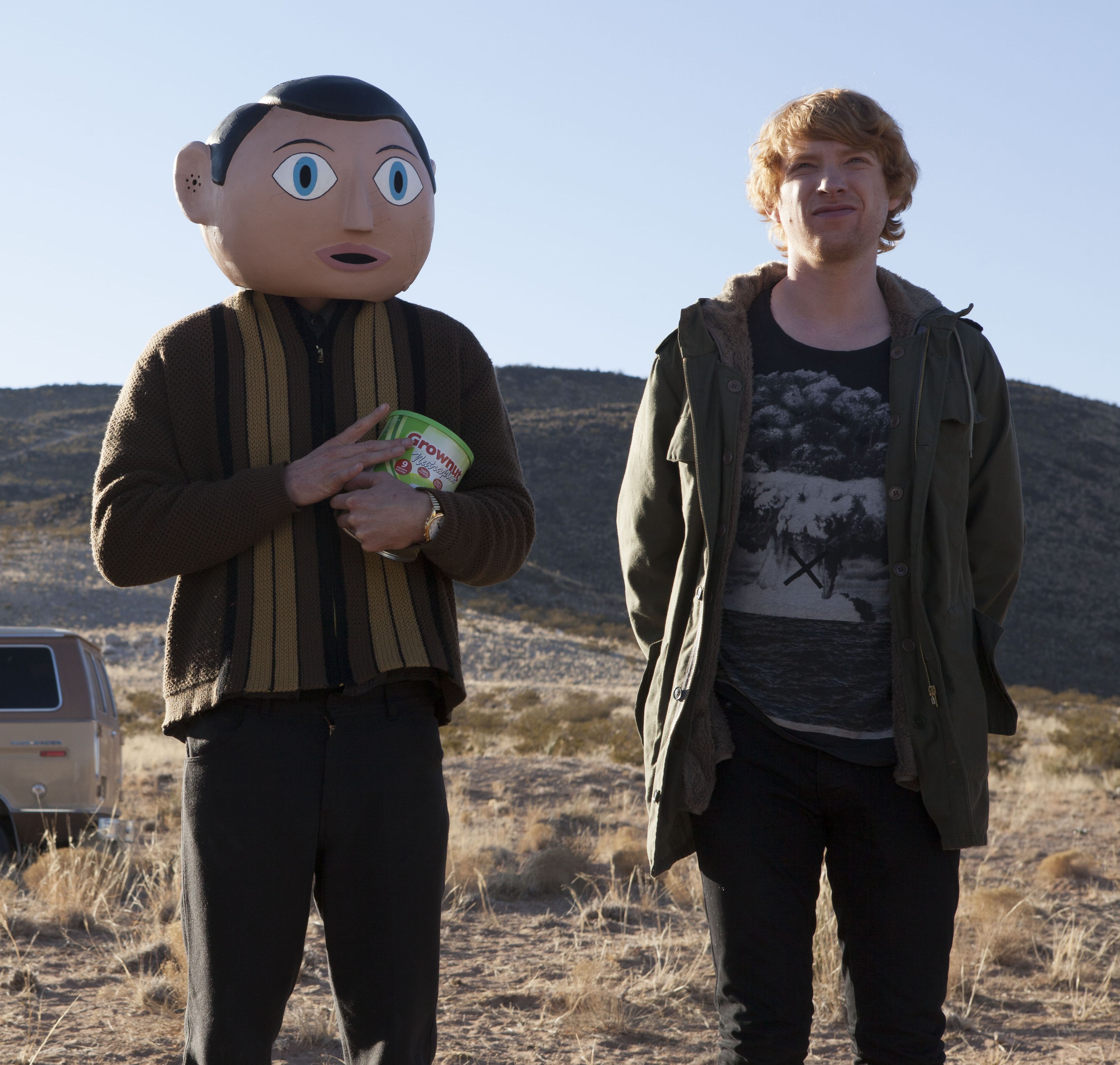 Michael Fassbender's giant head as musician Frank