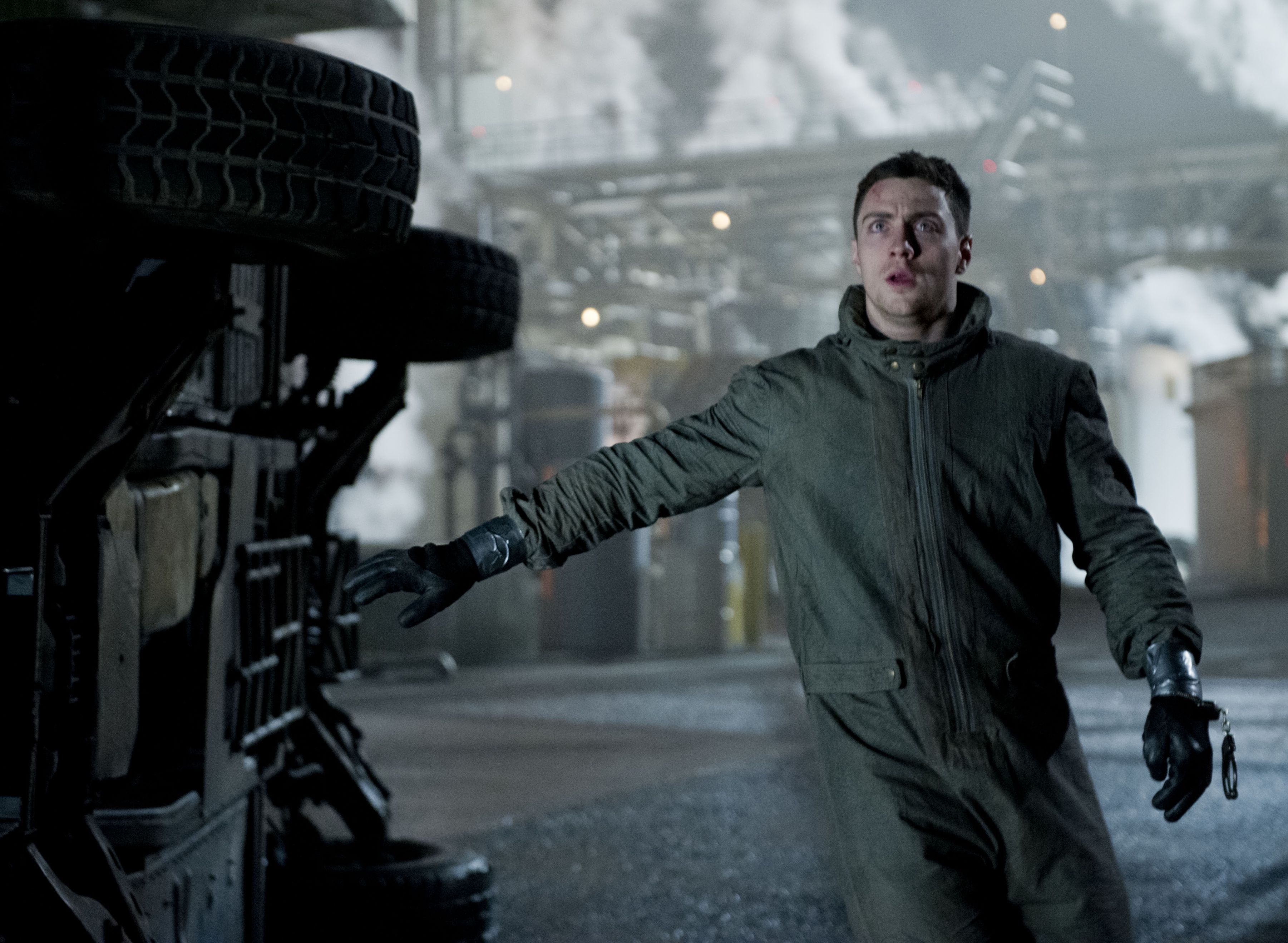 Aaron Taylor-Johnson as Ford Brody impressed by Godzilla