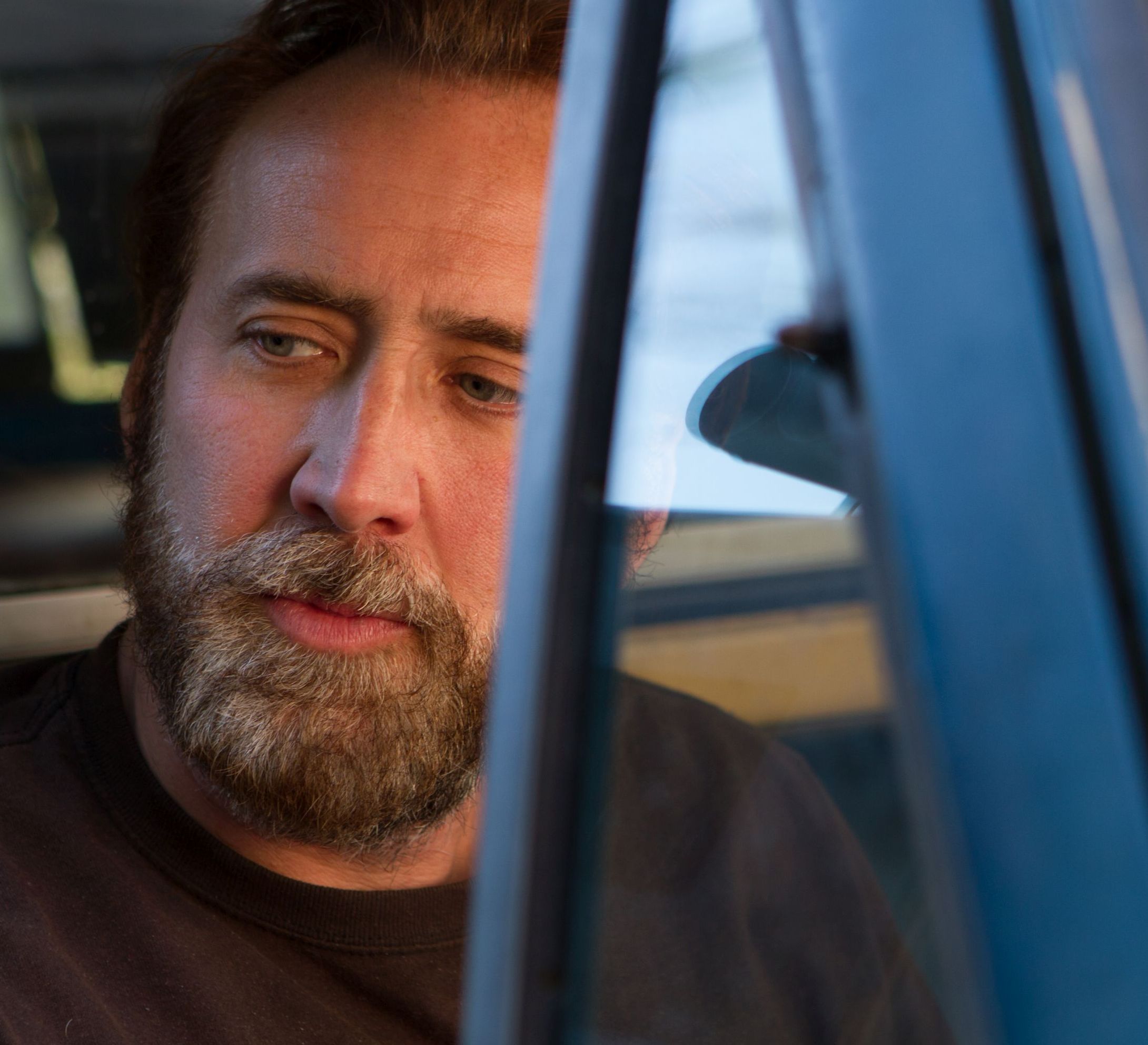 Bearded Nicolas Cage as Joe