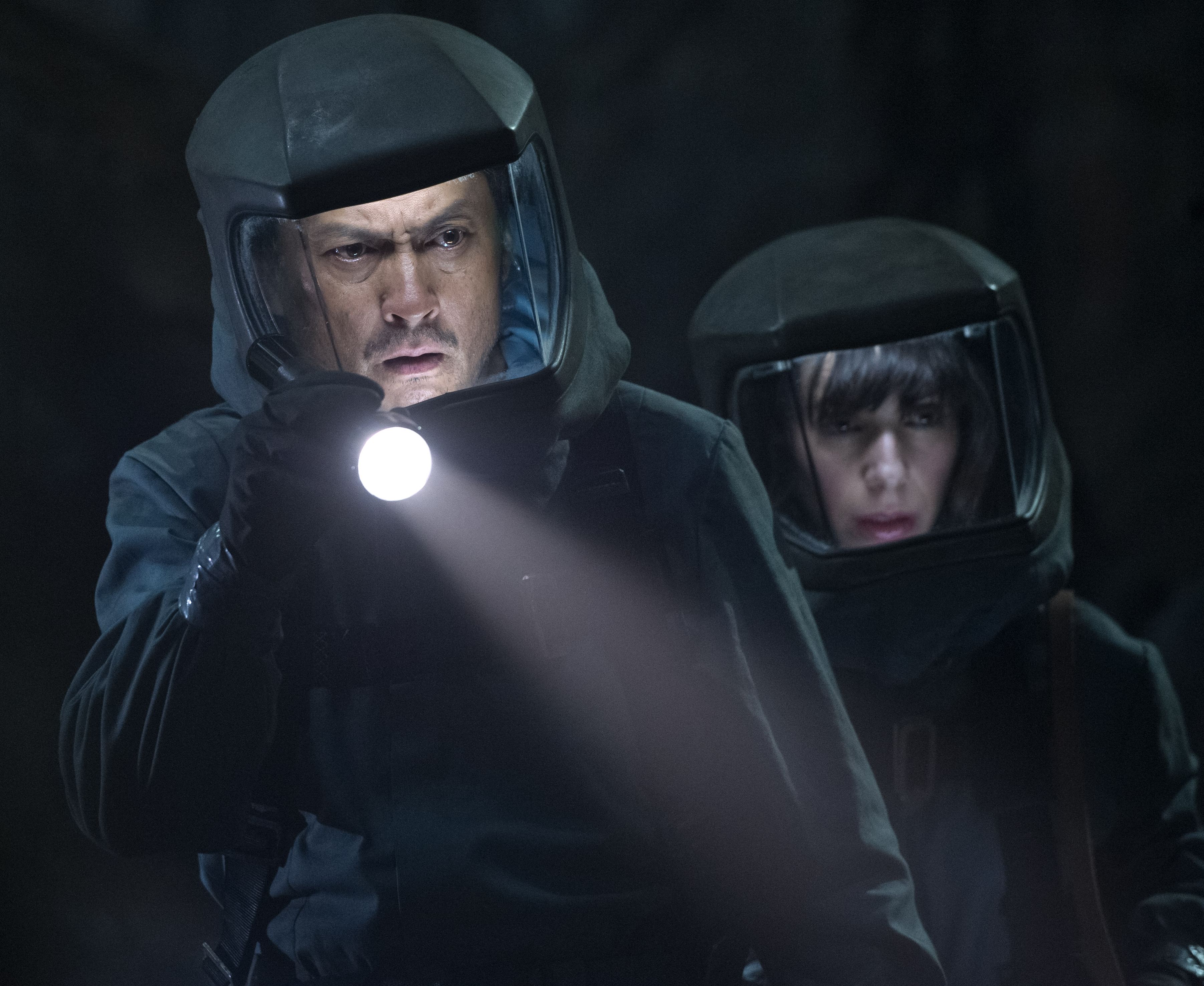 Ken Watanabe and Sally Hawkins suit up in Godzilla