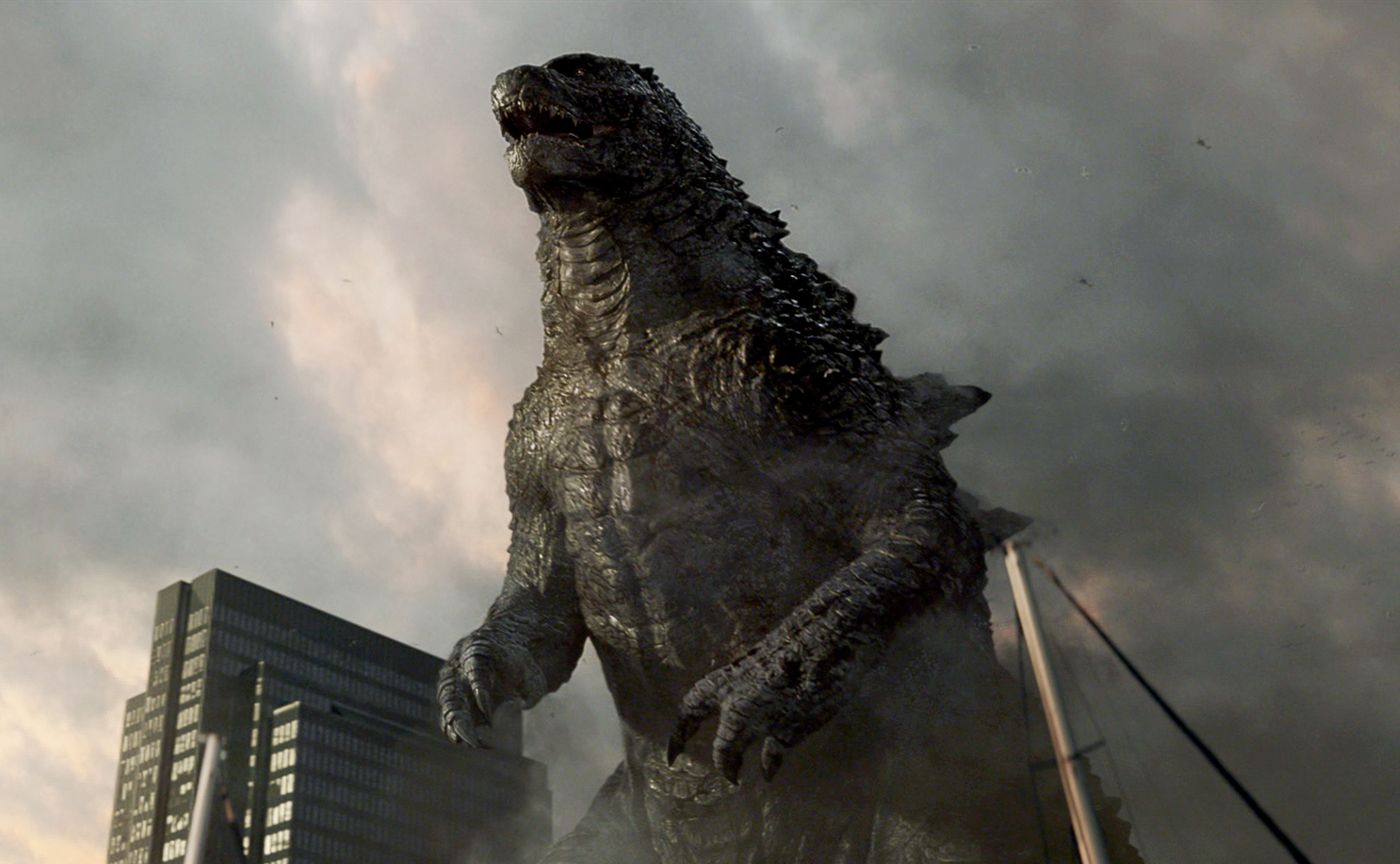 Godzilla full frontal, destructing the city