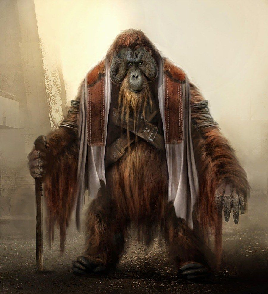 Another Ape Wearing Primitive Clothing