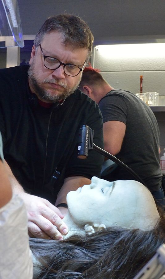 Guillermo Del Toro behind the scenes, make-up for The Strain