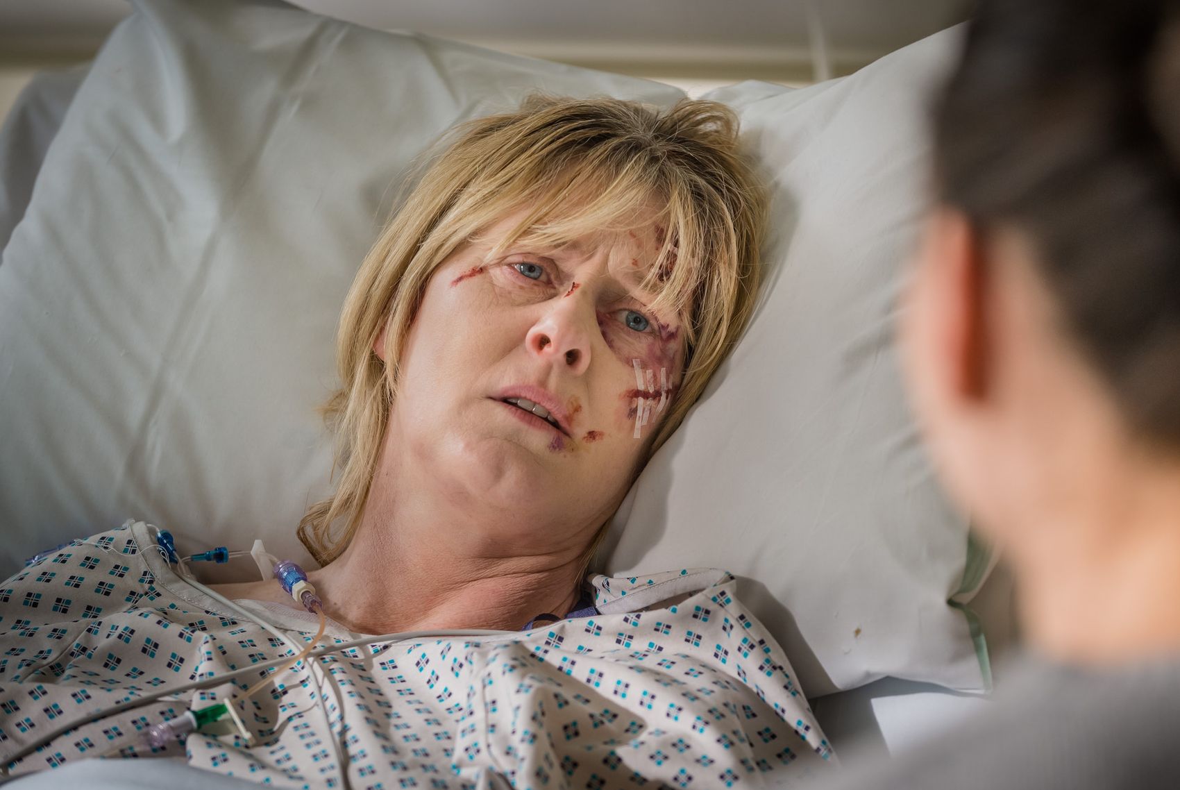 Catherine beaten up in Happy Valley