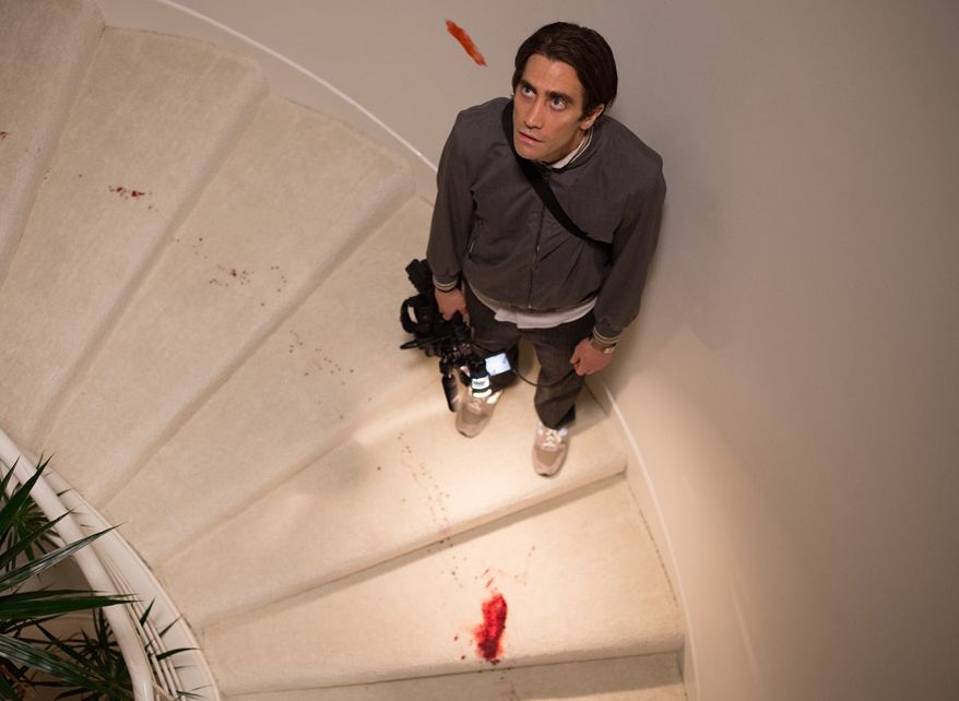 Jake Gyllenhaal on the bloody stairs