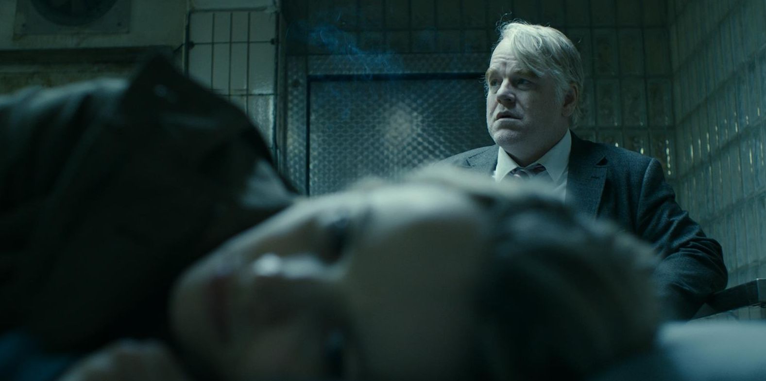 Philip Seymour Hoffman interrogates Rachel McAdams in A Most