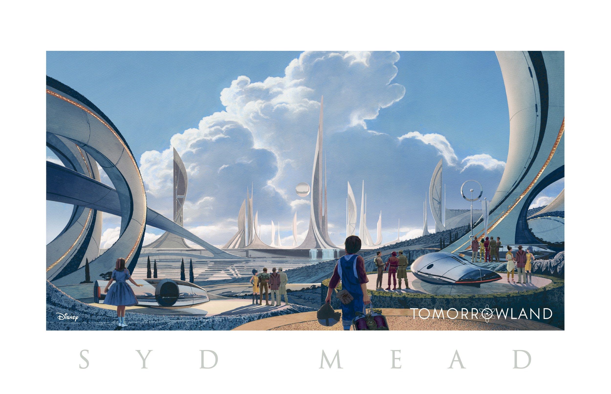 Tomorrowland concept art by Syd Mead