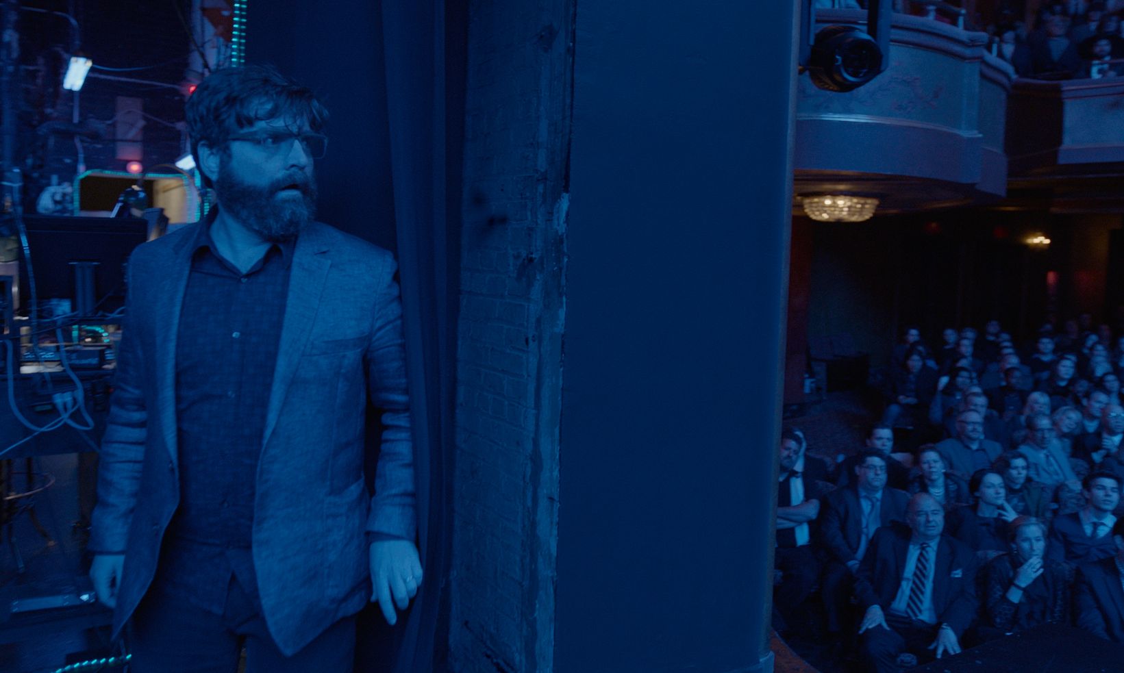 Zach Galifianakis as Jake backstage in Birdman