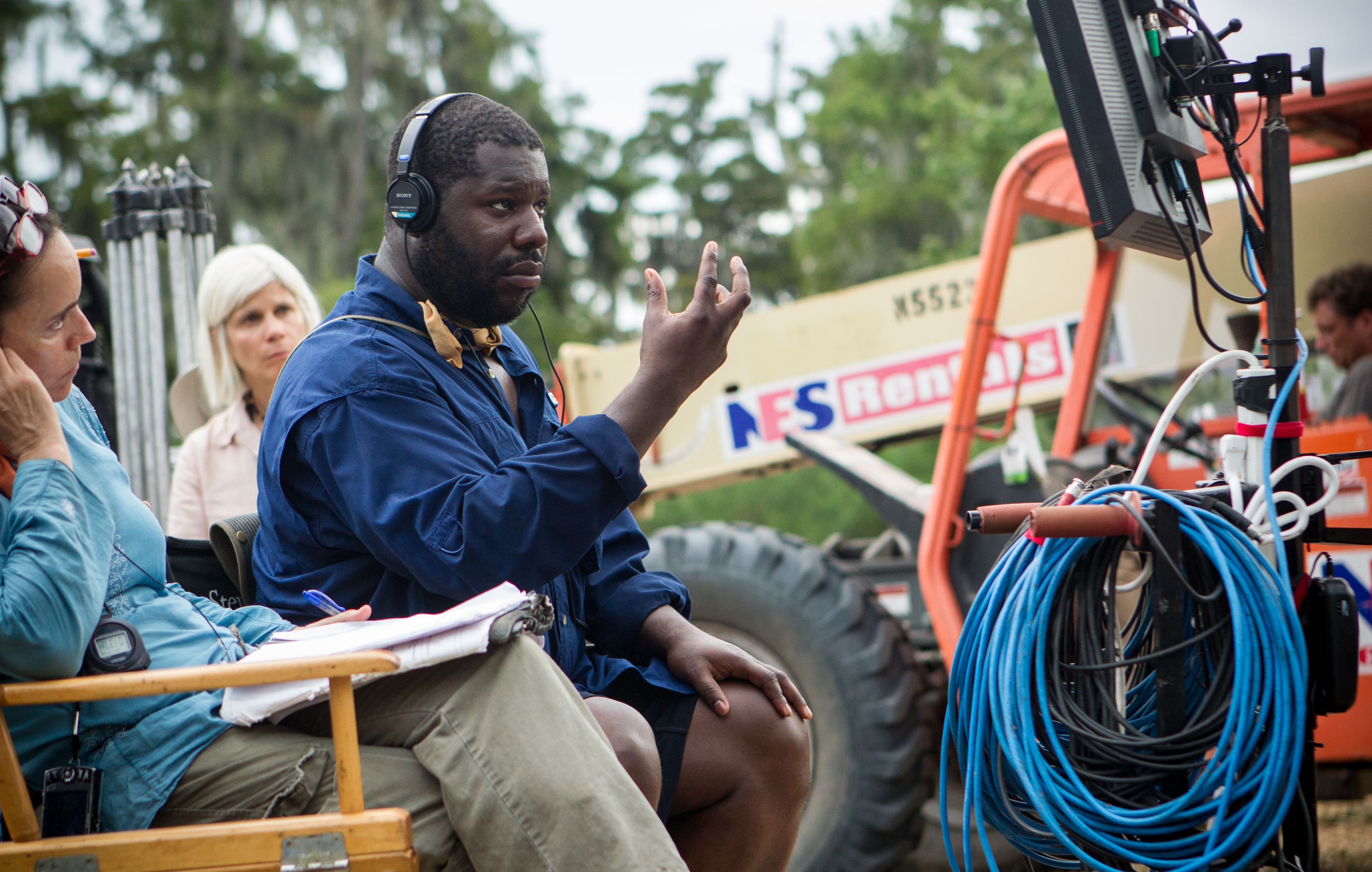 Steve McQueen filming 12 Years A Slave