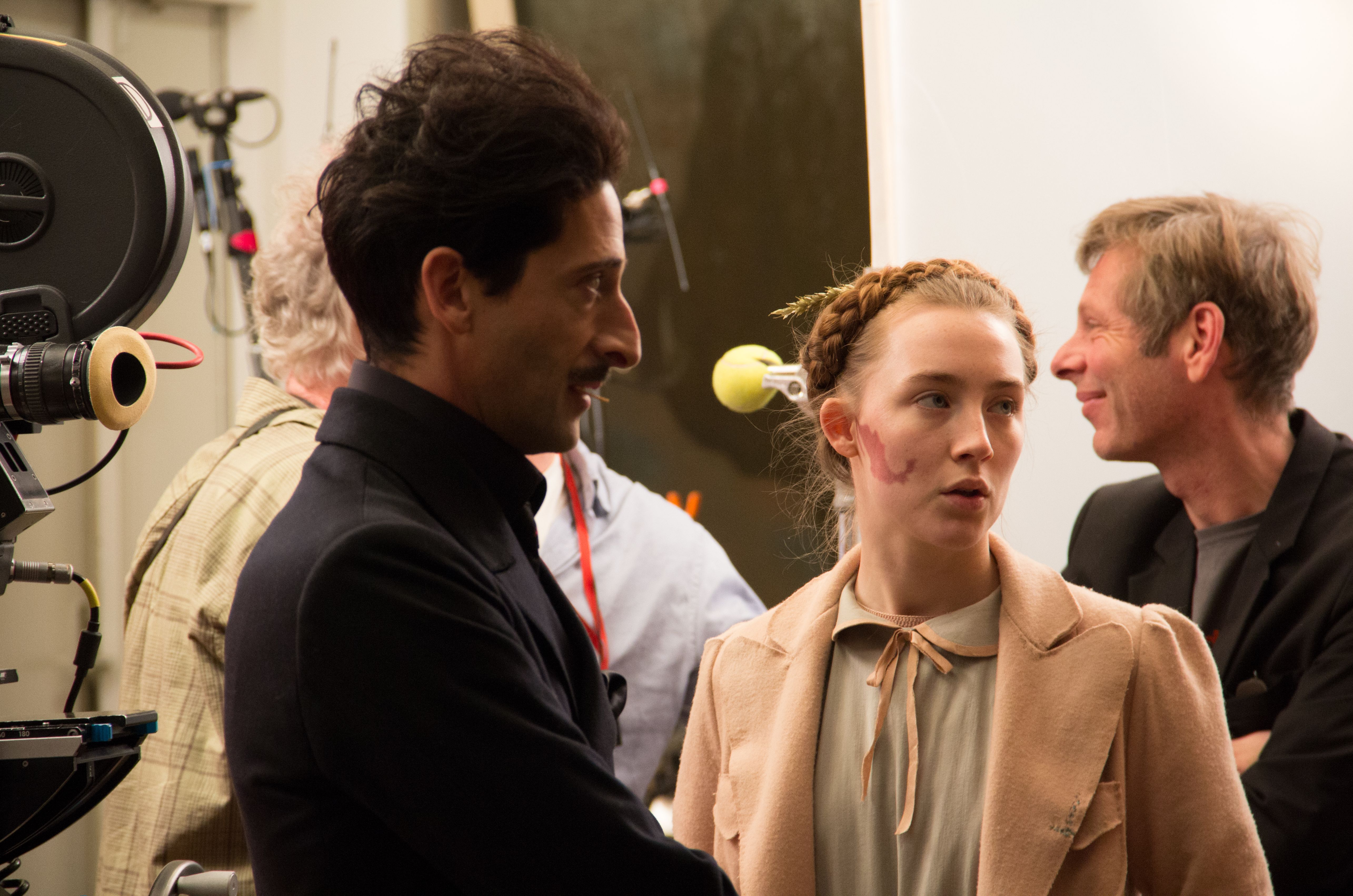 Adrien Brody and Saoirse Ronan behind the scenes of The Gran