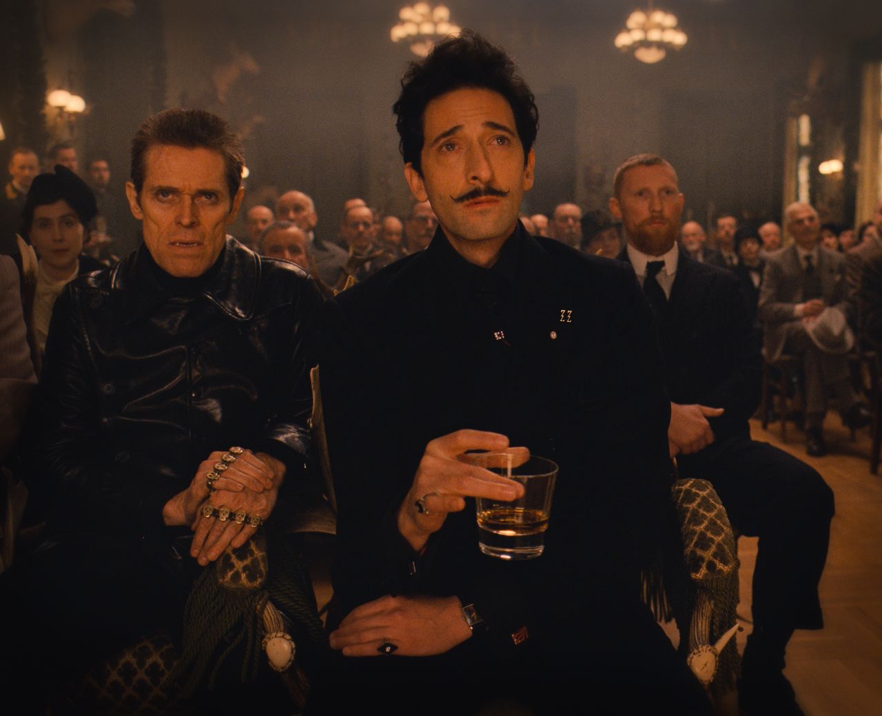 Willem Dafoe and Adrien Brody in The Grand Budapest Hotel