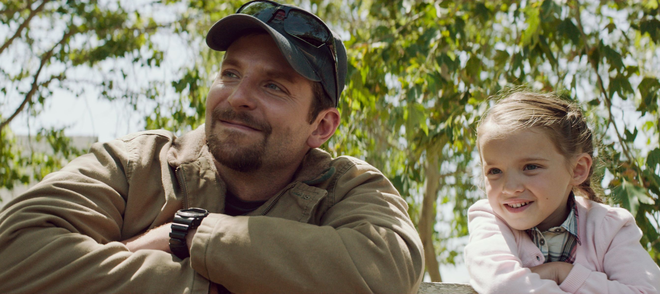 Bradley Cooper and his daughter - American Sniper