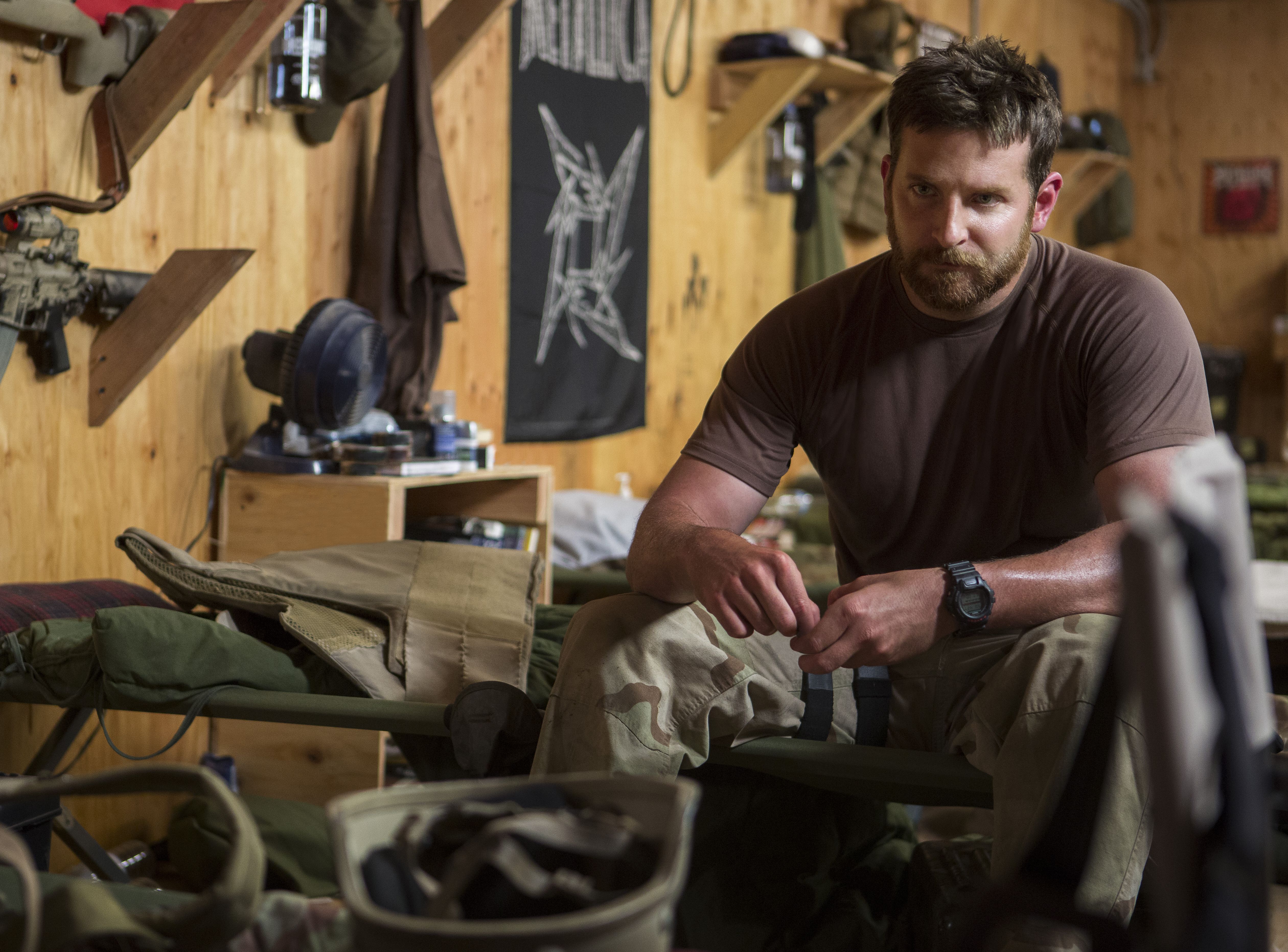 Bradley Cooper at base - American Sniper