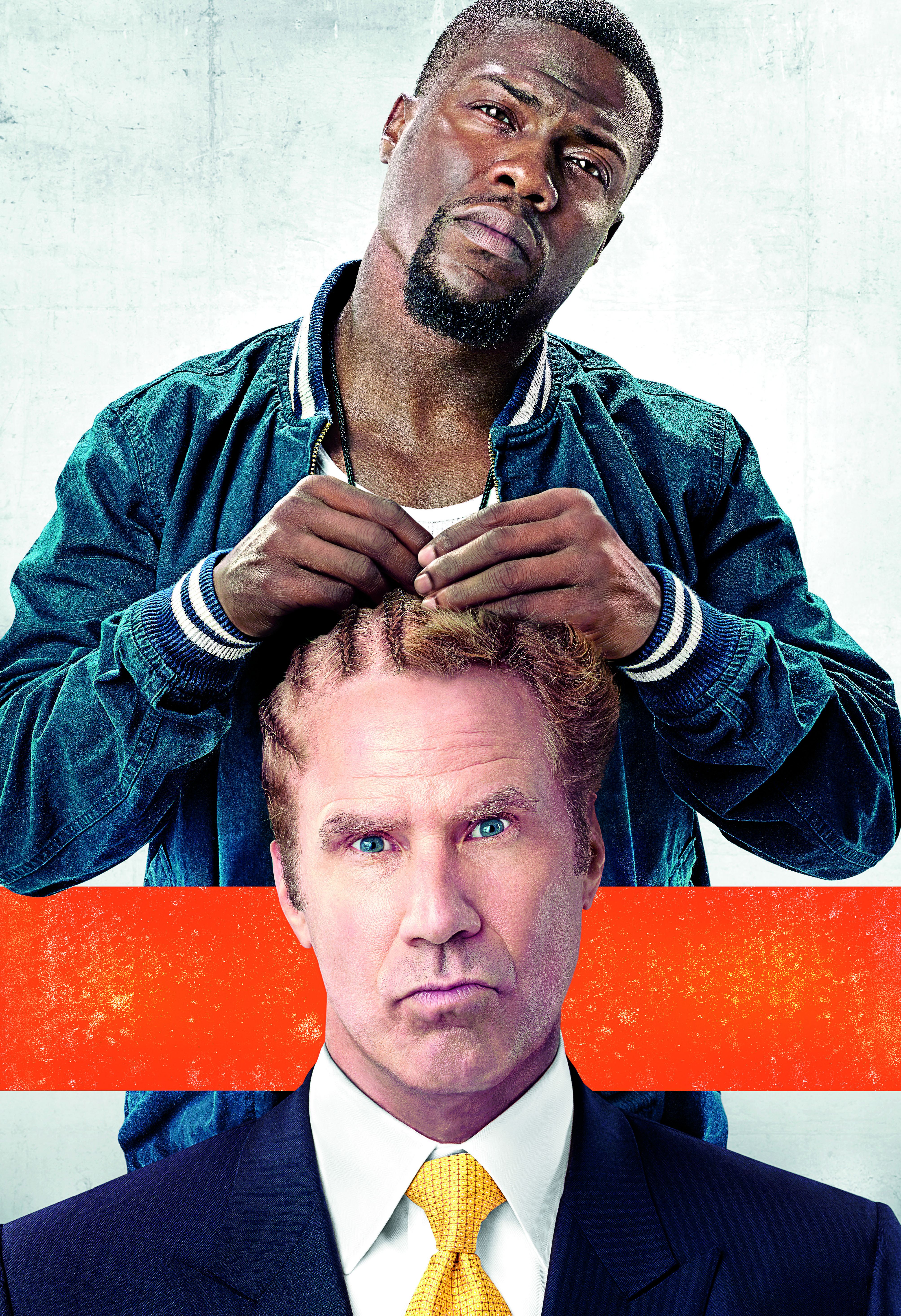 Kevin Hart does Will Ferrell&#039;s hair in the Get Hard poster