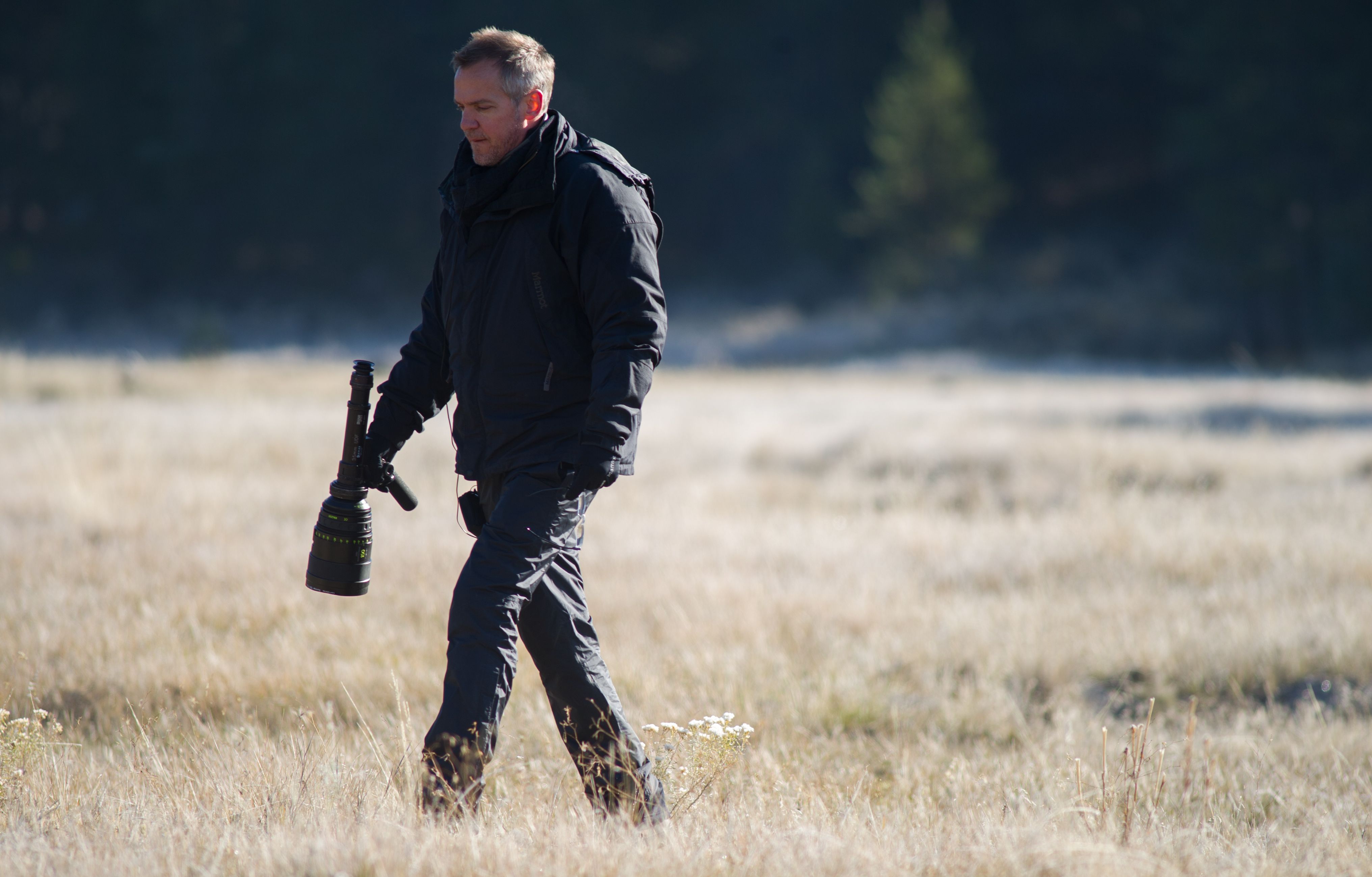 Director Jean-Marc Vallée checking out a location for Wild