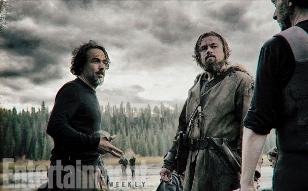  Alejandro Gonzalez Inarritu and Di Caprio on Set