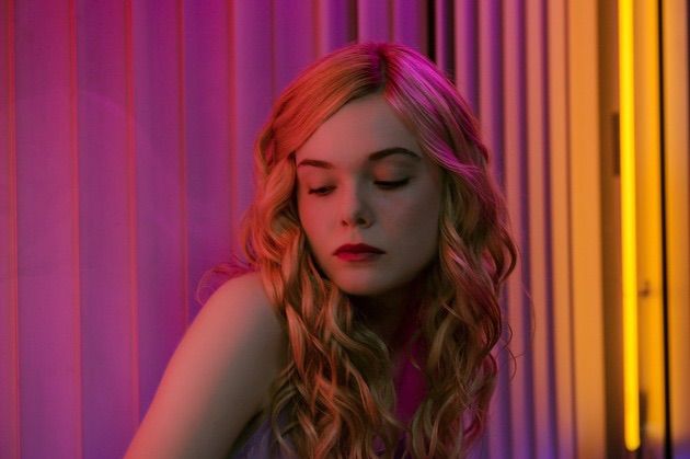 Elle Fanning Under Neon Lights