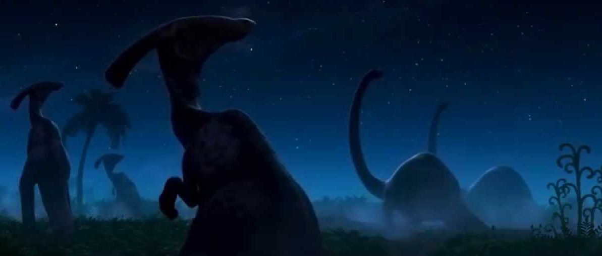 Dinosaurs in the dark in The Good Dinosaur