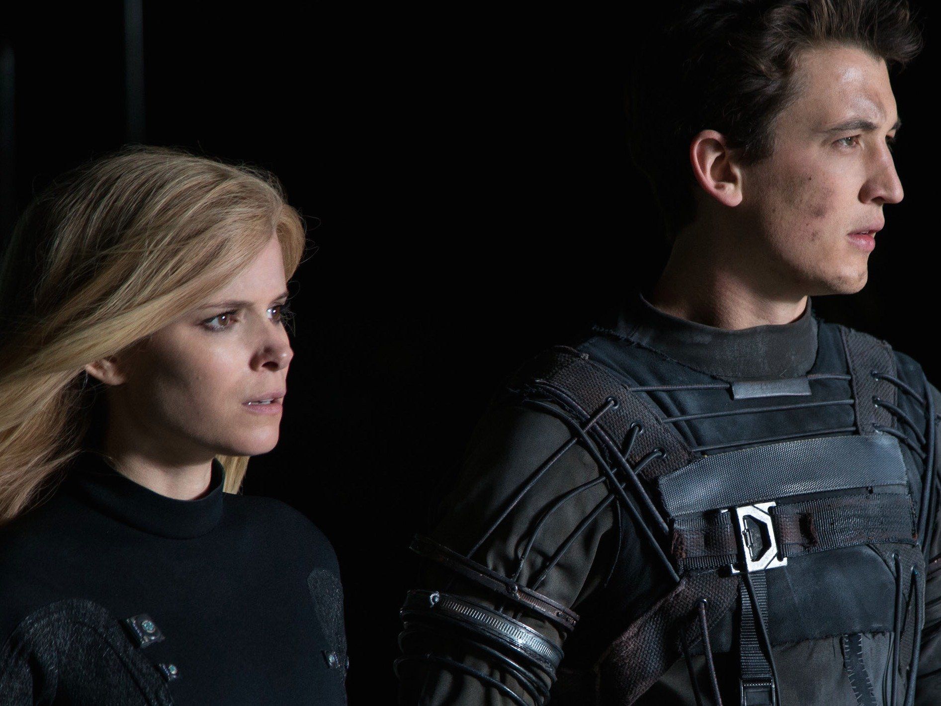 Kate Mara and Miles Teller as Reed Richards (Mr. Fantastic) 