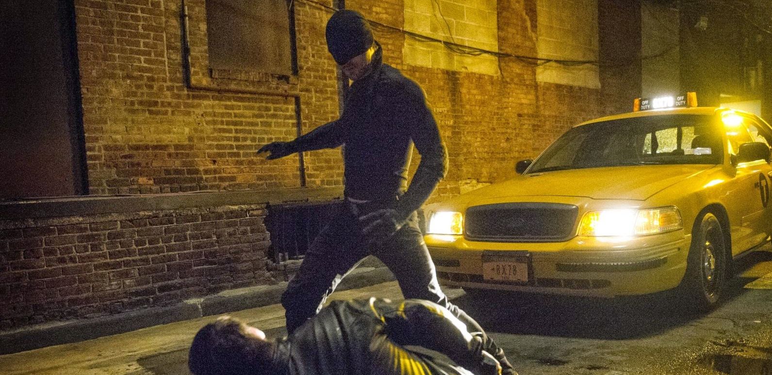 Daredevil fights without suit