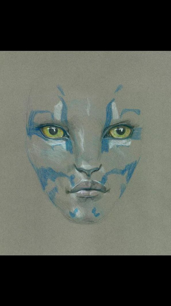 An early sketch of a female character from &#039;Avatar 2&#039;