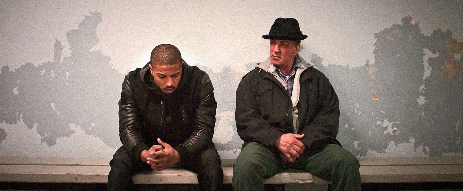 Sylvester Stallone and Michael B. Jordan in Creed