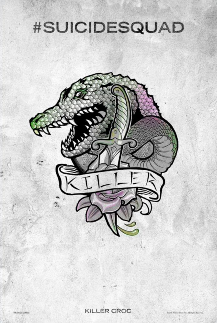 Harley Quinn&#039;s Tattoo Parlor Poster - Killer Croc