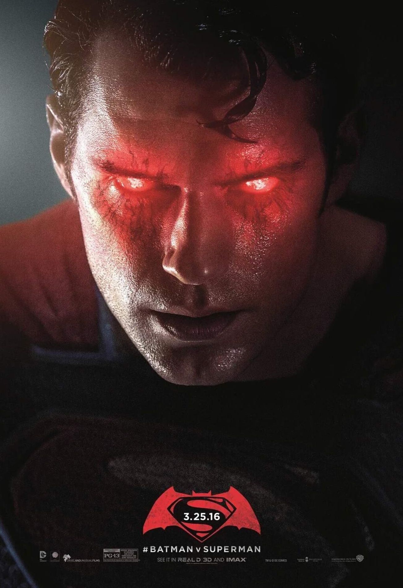 Unused Superman poster makes the big boy scout look frighten