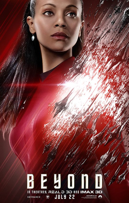 Zoe Saldana as Uhura in Star Trek Beyond Character Poster