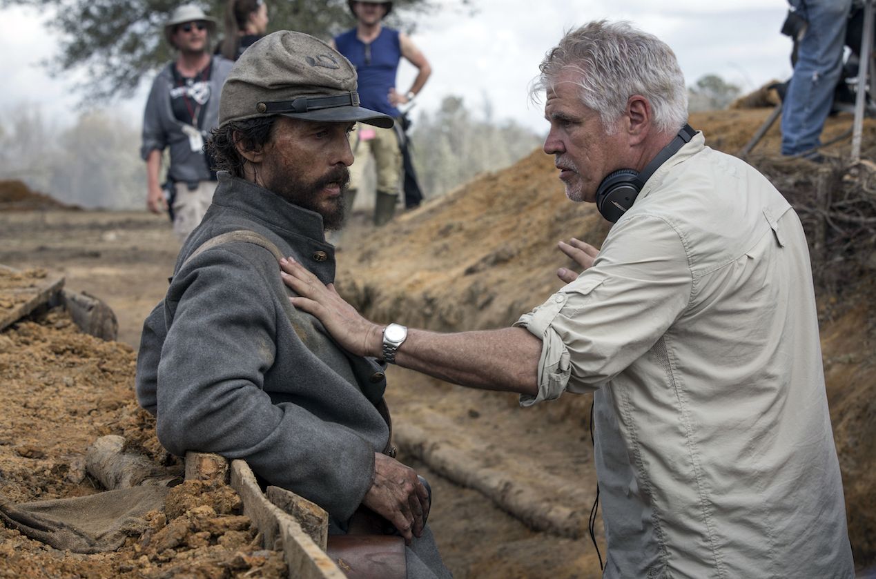 Gary Ross and Matthew McConaughey on the set of Free State o