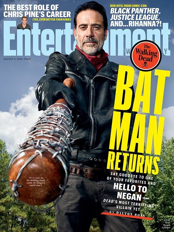 Jeffrey Dean Morgan as Negan on the cover of EW