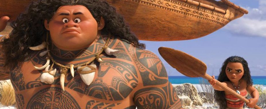 Maui (Dwayne Johnson) and Moana (Auli&#039;i Cravalho) in &quot;Moana&quot;