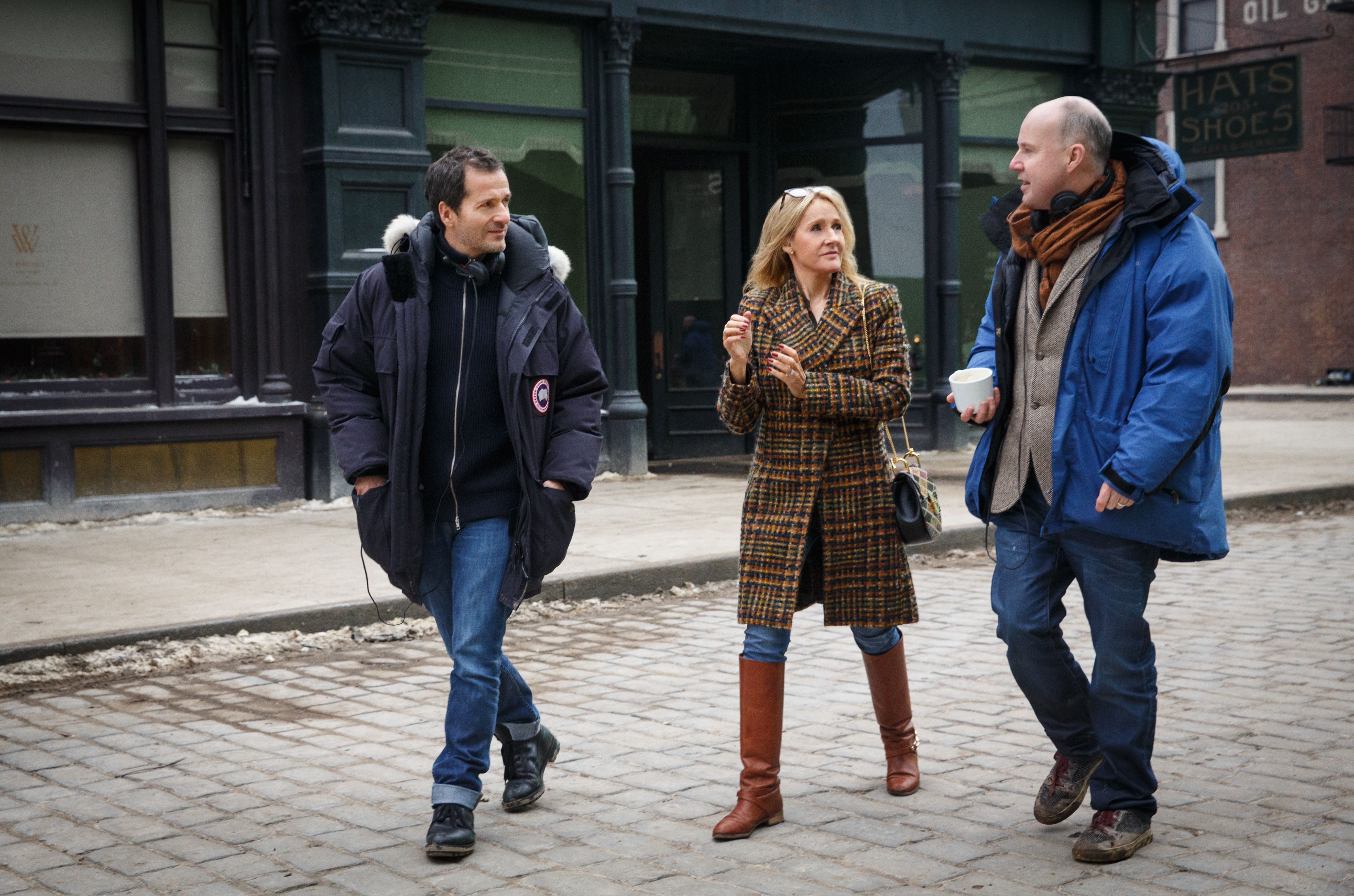 Producer David Heyman, Writer J.K. Rowling, and Director Dav