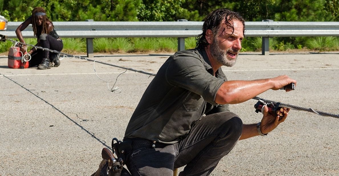 Andrew Lincoln as Rick Grimes, S07E09