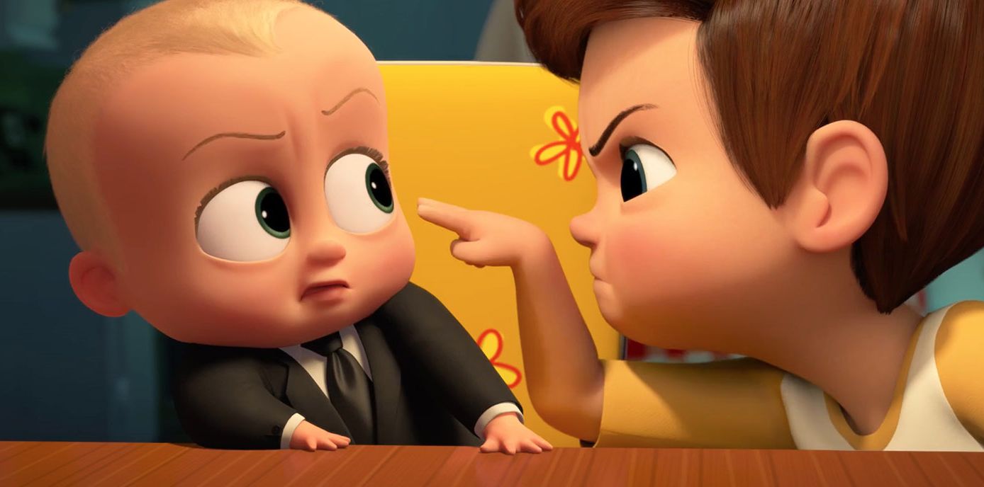 The Boss Baby (voiced by Alec Baldwin) and older brother Timmy in &quot;The Boss Baby&quot;