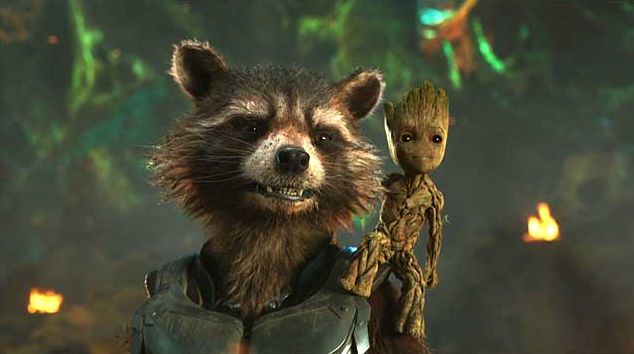 Rocket (Bradley Cooper), Baby Groot (Vin Diesel) in &quot;Guardians of the Galaxy Vol. 2&quot;