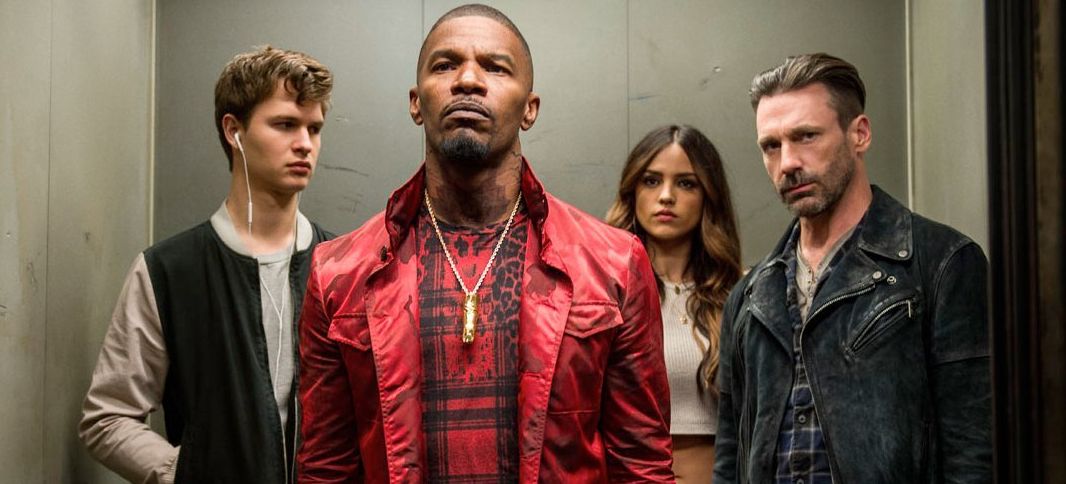 Ansel Elgort, Jamie Foxx, Eiza Gonzalez, Jon Hamm in &quot;Baby Driver&quot;