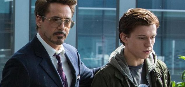 Robert Downey, Jr. and Tom Holland in &quot;Spider-Man: Homecoming&quot;