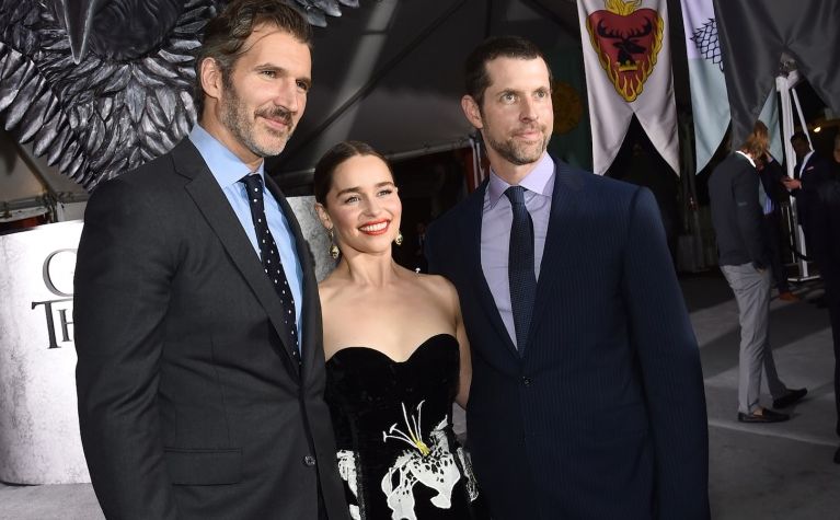 David Benioff, Emilia Clarke, D.B. Weiss
