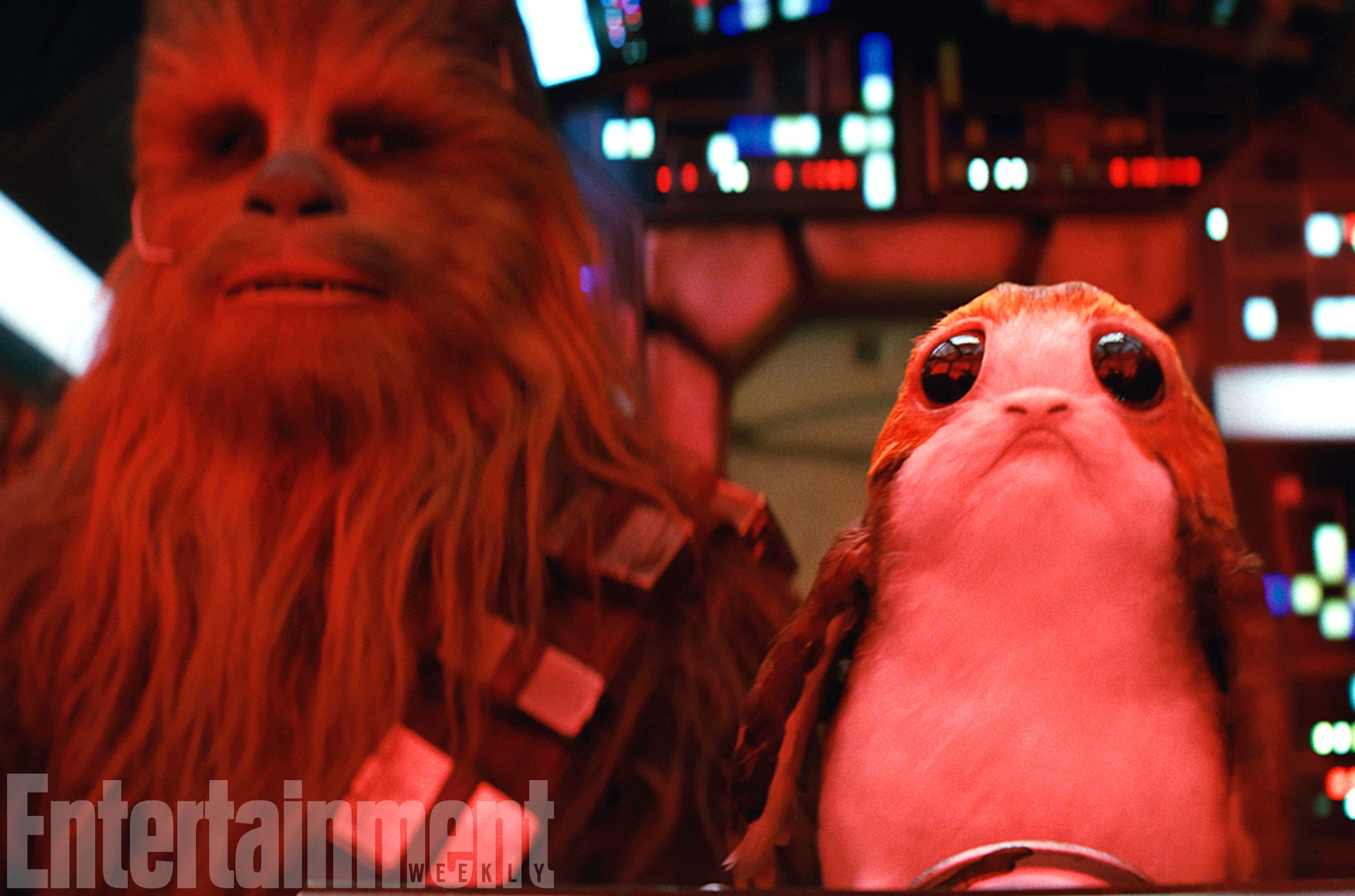 Chewbacca and the porgs
These puffin-like creatures from th