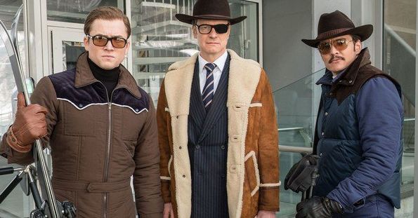Taron Egerton, Colin Firth and Pedro Pascal in &quot;Kingsman: The Golden Circle&quot;