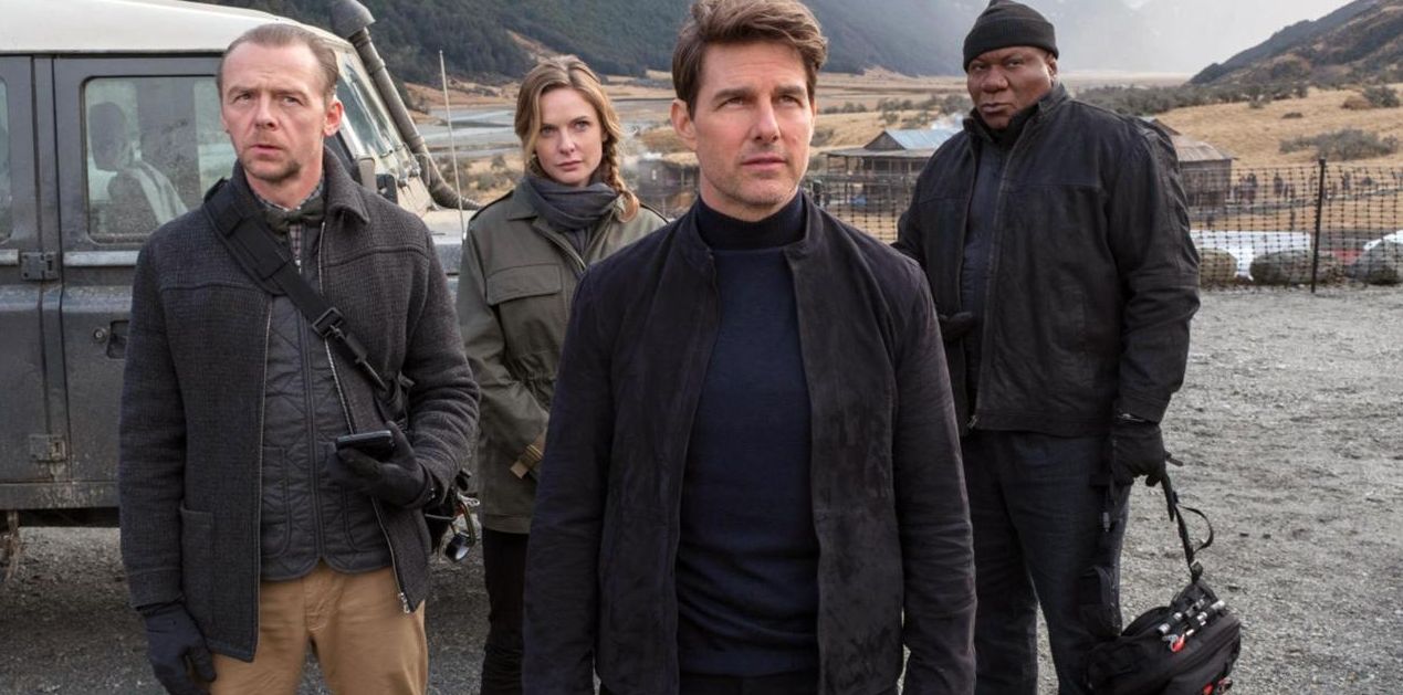 Simon Pegg, Rebecca Ferguson, Tom Cruise and Ving Rhames