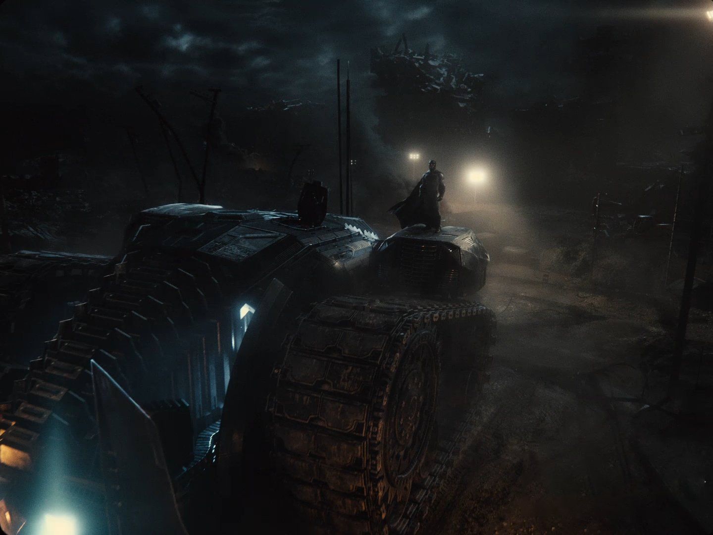 Batman atop the War Machine