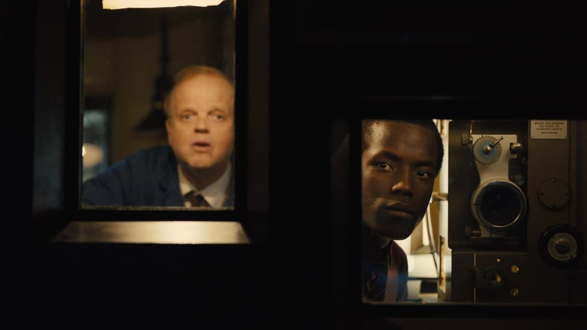 Toby Jones and Micheal Ward in 'Empire of Light'
