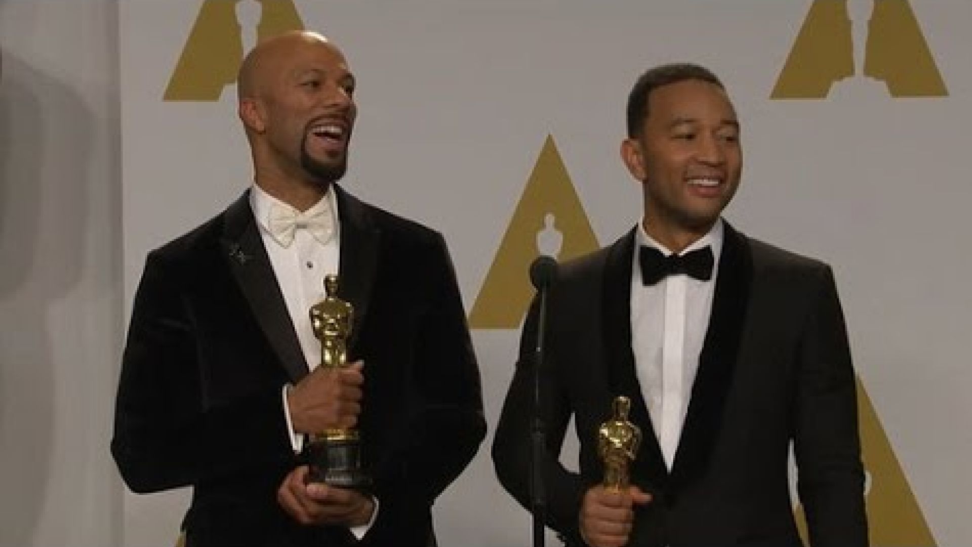 Best Original Song Winners John Legend and Common Talk &quot;Glor